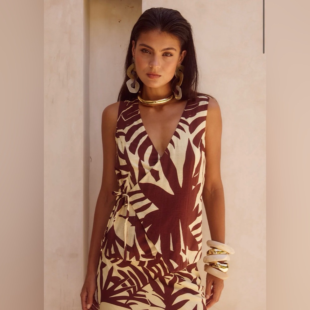 NWT Runaway The Label Matelo Vest  - Matelo print CUTE TOP LARGE